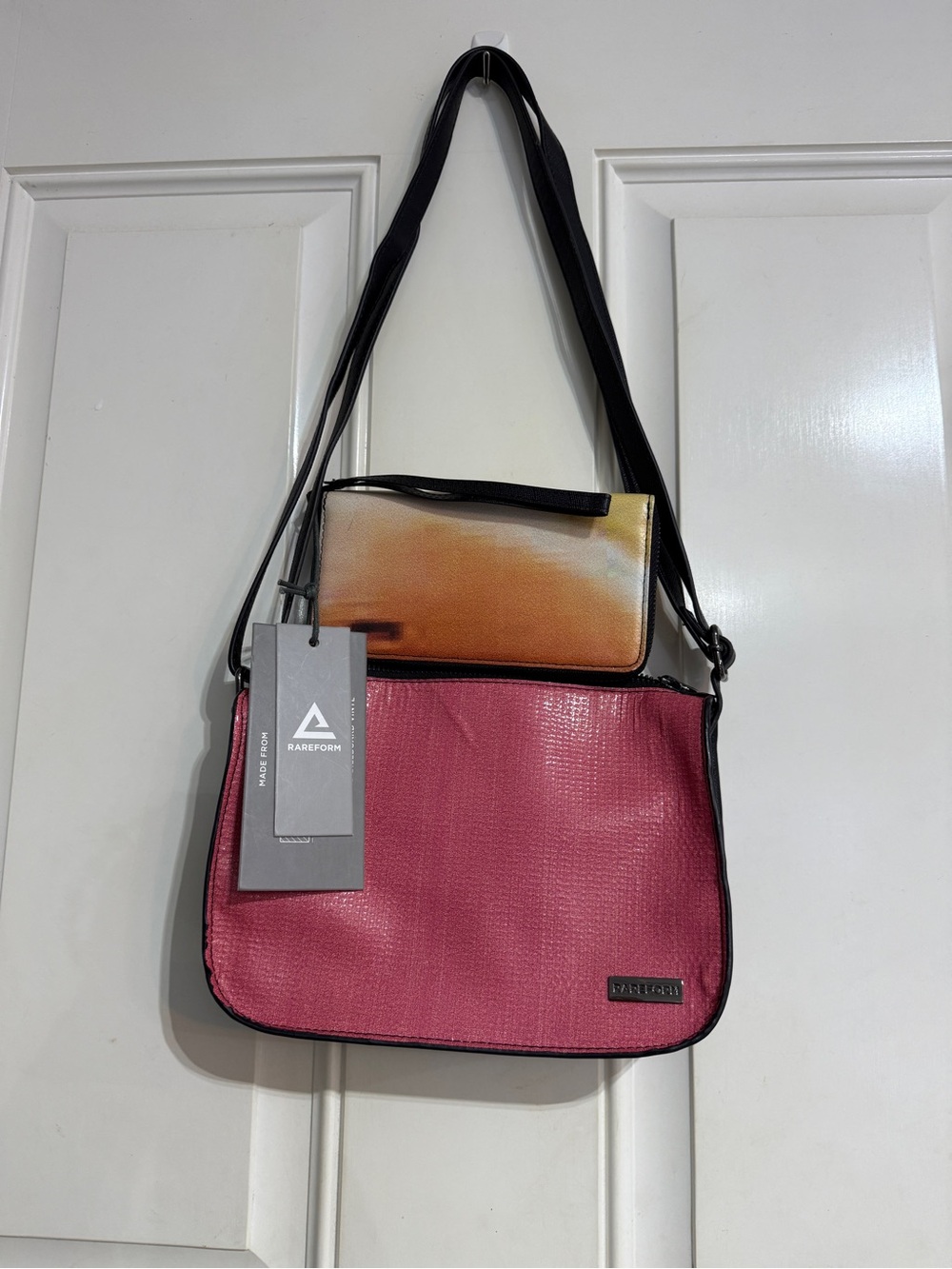 Two-Tone Pink Crossbody Bag with Gradient wallet